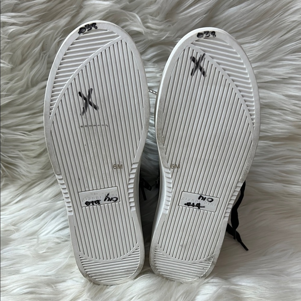 Gianni Bini Black High-Top Sneakers with Rhinestone Buckle - Picture 8 of 8